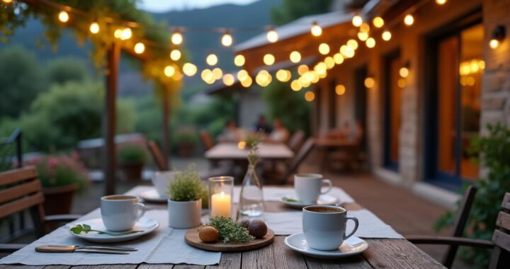 Transformez votre terrasse avec des guirlandes guinguette : voici comment