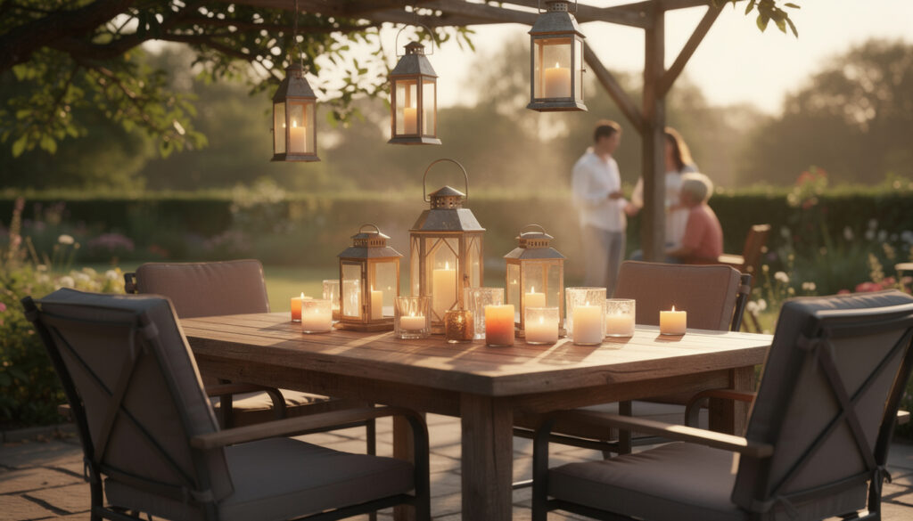 découvrez comment créer une ambiance chaleureuse et conviviale avec des bougies et lanternes pour sublimer vos soirées d'été.