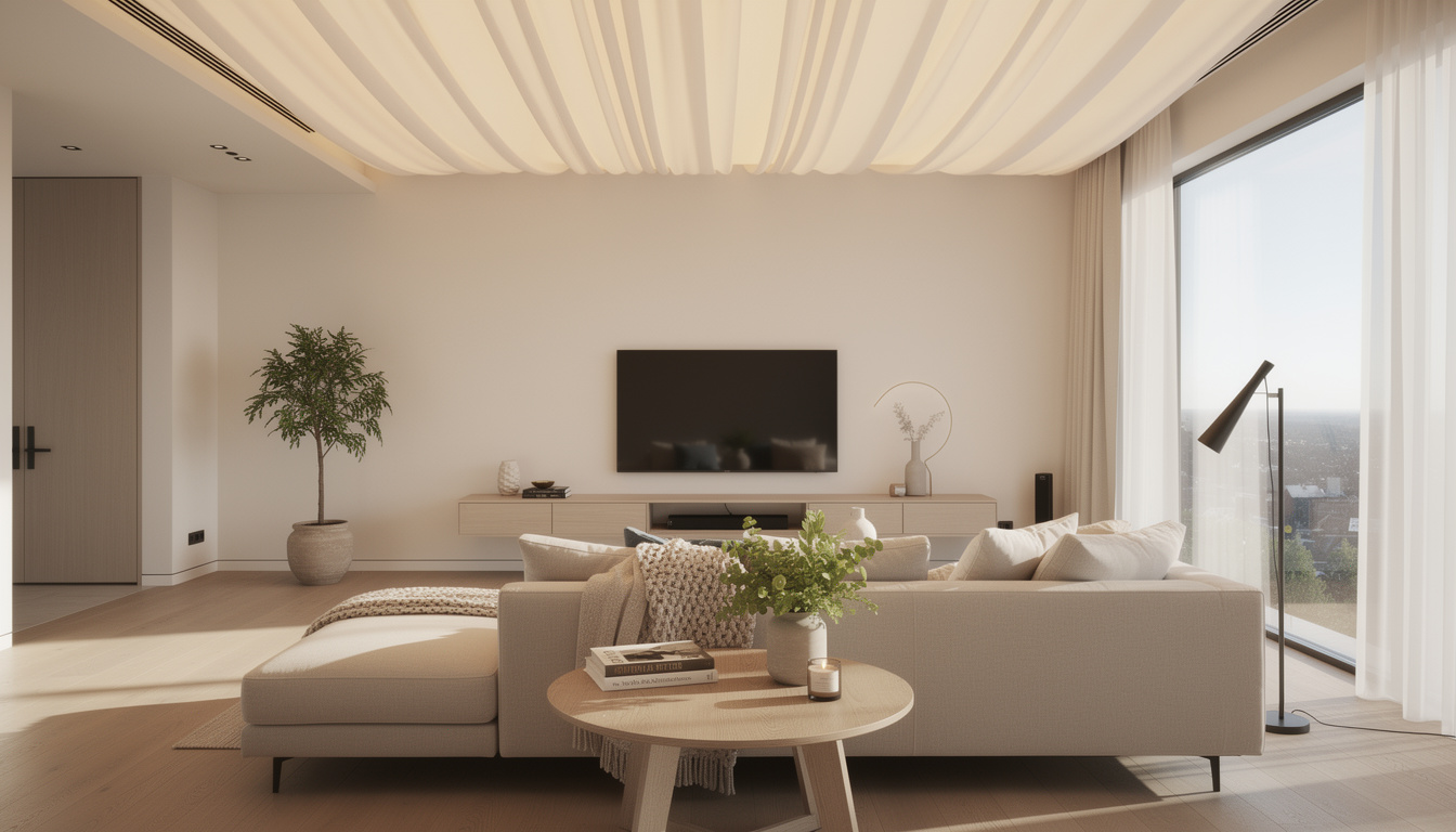 découvrez notre tenture lumineuse pour plafond, une solution écologique et esthétique qui apporte une ambiance chaleureuse et durable à votre intérieur.