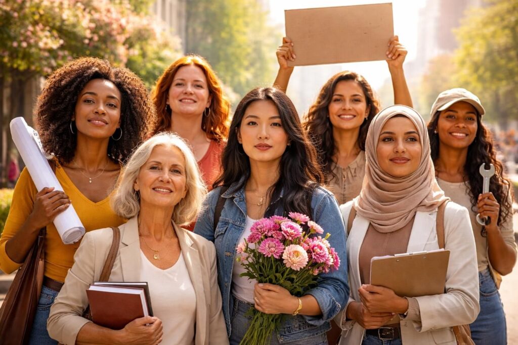 célébrez la journée mondiale de la femme en honorant les réalisations, les contributions et les luttes pour l'égalité des femmes à travers le monde.