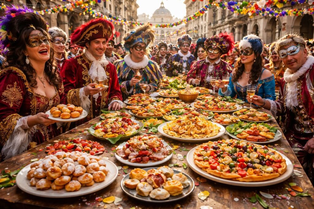 découvrez les célébrations culinaires du carnaval de rome, un festin traditionnel qui émerveille les papilles avec des saveurs authentiques et festives.