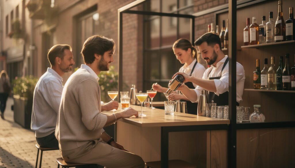 découvrez notre bar éphémère à cocktails, une expérience immersive unique qui séduit tous les invités grâce à ses créations originales et son ambiance conviviale.