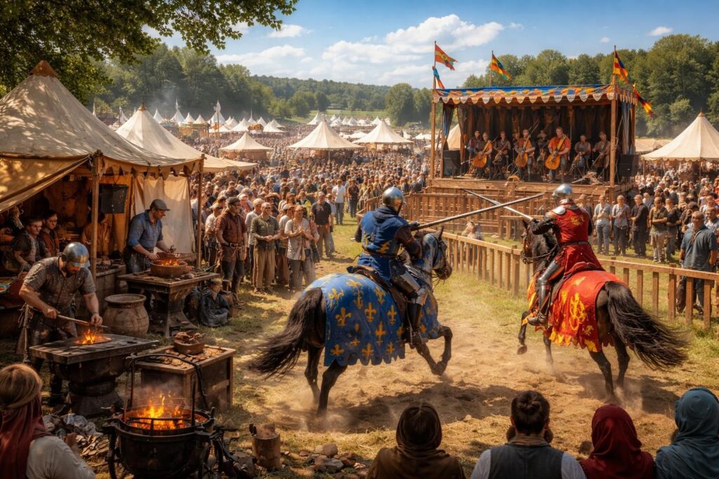 plongez dans l'ambiance unique de la fête médiévale d’azincourt en découvrant ses activités incontournables : animations, reconstitutions historiques, marchés artisanaux et spectacles médiévaux.
